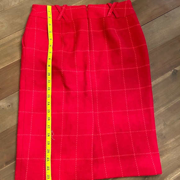 J McLaughlin, red wool pencil skirt size 4 - Picture 8 of 8